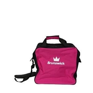 Brunswick Pink Black Bowling Bag Zip Up 12 LB Pink Swirl Ebonite Maxim Ball